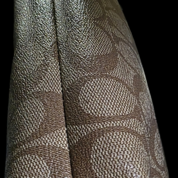 Coach Signature File Messenger Cross-Body Bag Brown Khaki - Picture 2 of 8